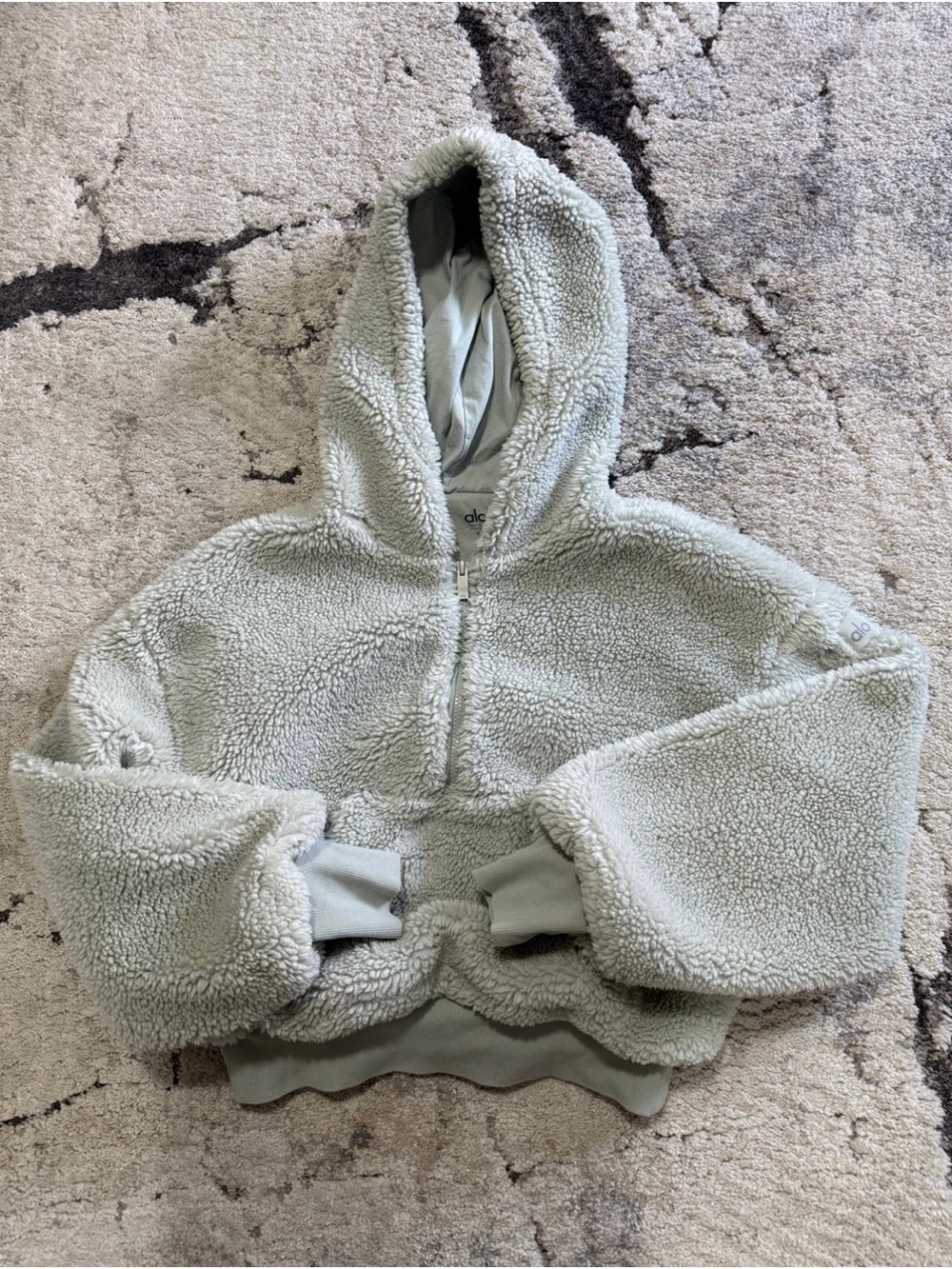 Alo light green/blue Scuba Zip Up Hoodie